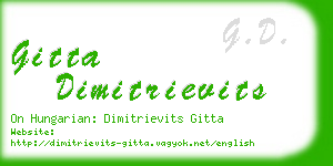 gitta dimitrievits business card